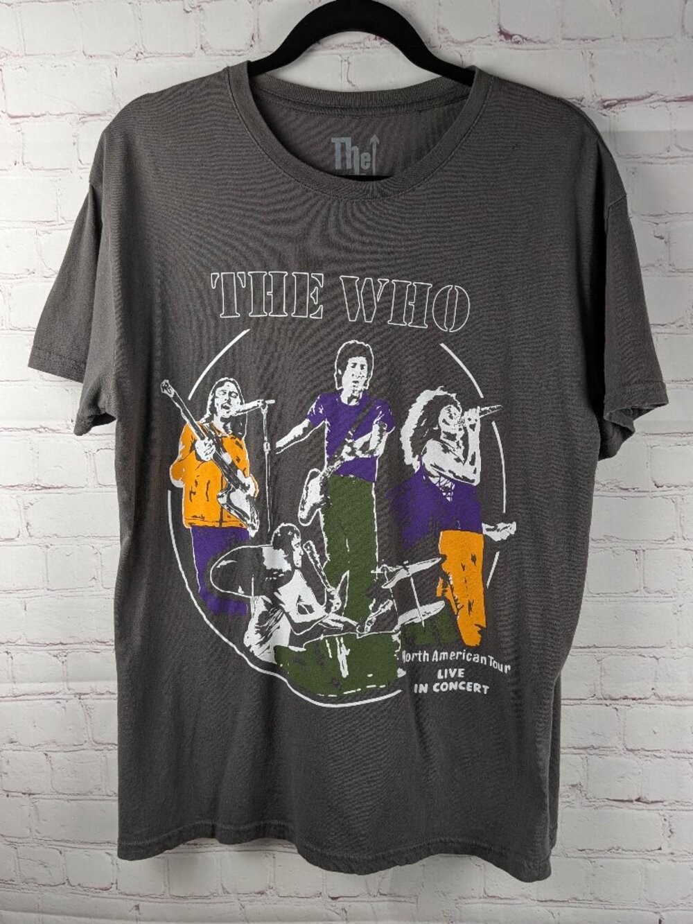 The Who North American Tour Gray Band Tee XL